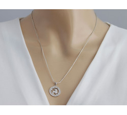 Zawieszka srebrna zodiak Lew