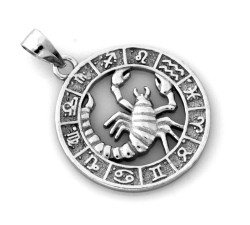 Srebrny medalik z motywem zodiaku