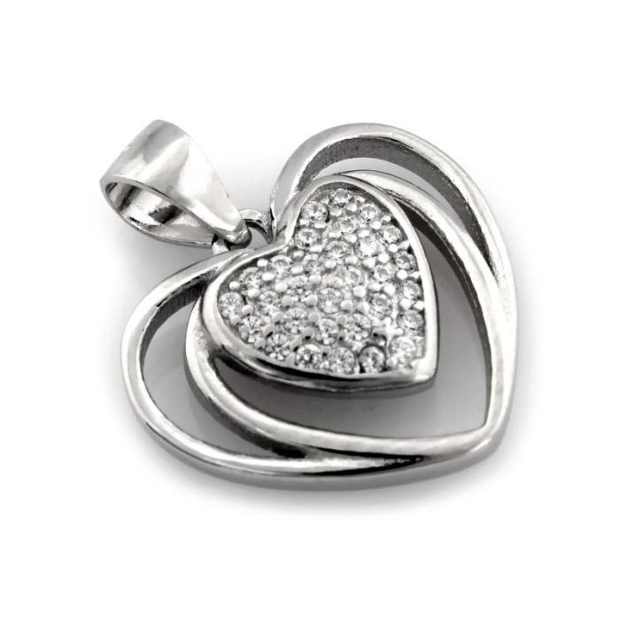 Srebrna przywieszka serce 925