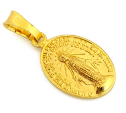 Srebrny medalik dwustronny - pozłacany 925