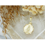 Medalik srebrny pozłacany szkaplerz dwustronny