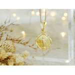 Medalik srebrny pozłacany szkaplerz dwustronny