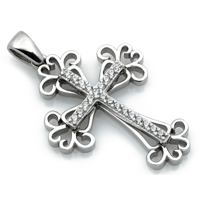 Srebrna przywieszka z krzyżykiem