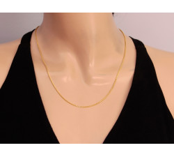 Srebrny łańcuszek pozłacany 0.925 45cm