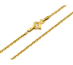 Srebrny łańcuszek pozłacany, splot ankier, dla kobiety, dla dziecka