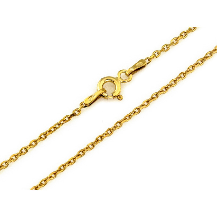 Srebrny łańcuszek pozłacany, splot ankier, dla kobiety, dla dziecka