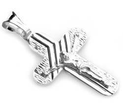 Krzyżyk srebrny z wizerunkiem z Jezusem