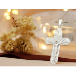 Krzyżyk srebrny z wizerunkiem z Jezusem