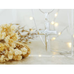 Srebrny krzyżyk zawieszka na łańcuszek