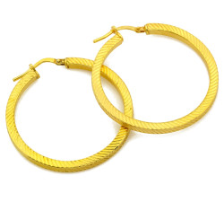 Pozłacane srebrne kolczyki koła 36.4mm