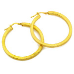 Pozłacane srebrne kolczyki koła 36.4mm