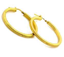 Pozłacane srebrne kolczyki koła 36.4mm