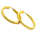 Pozłacane srebrne kolczyki koła 36.4mm