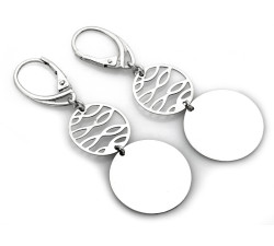 Srebrne kolczyki wiszące rodowane - biżuteria na prezent