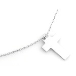 Srebrny naszyjnik z krzyżykiem na prezent