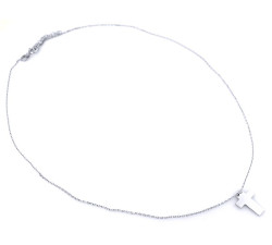 Srebrny naszyjnik z krzyżykiem na prezent