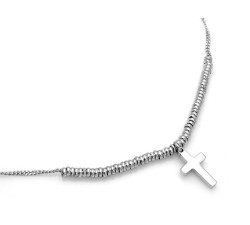 Srebrny naszyjnik z krzyżykiem na prezent