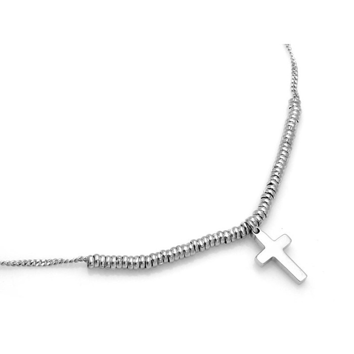 Srebrny naszyjnik z krzyżykiem na prezent