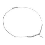 Srebrny naszyjnik z krzyżykiem na prezent