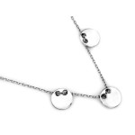 Srebrny naszyjnik-celebrytka na Walentynki