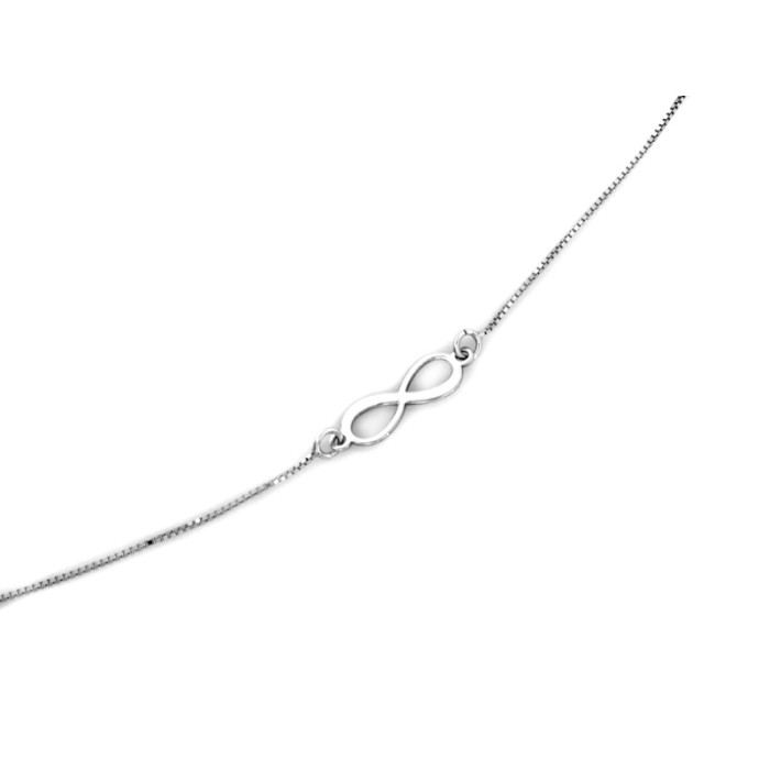 Srebrny naszyjnik nieskończoność 45cm