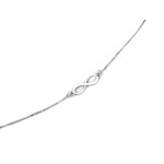 Srebrny naszyjnik nieskończoność 45cm