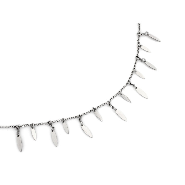 Naszyjnik srebrny z podłużnymi zawieszkami