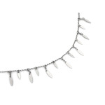 Naszyjnik srebrny z podłużnymi zawieszkami