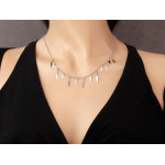 Naszyjnik srebrny z podłużnymi zawieszkami