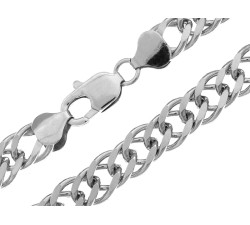 Srebrny łańcuszek rodowany, dla mężczyzny, 60cm