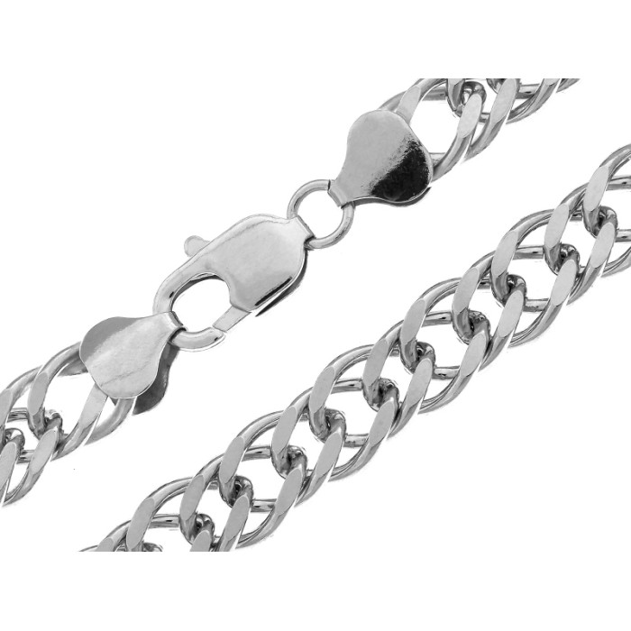 Srebrny łańcuszek rodowany, dla mężczyzny, 60cm