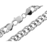 Srebrny łańcuszek rodowany, dla mężczyzny, 60cm