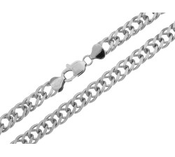 Srebrny łańcuszek rodowany, dla mężczyzny, 60cm