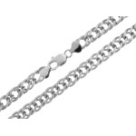 Srebrny łańcuszek rodowany, dla mężczyzny, 60cm