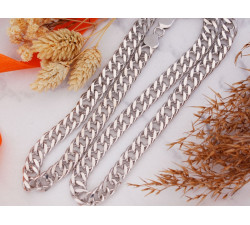 Srebrny łańcuszek rodowany, dla mężczyzny, 60cm