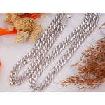 Srebrny łańcuszek rodowany, dla mężczyzny, 60cm