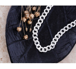 Srebrny łańcuszek pancerka 55-60 cm