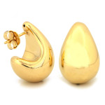 Srebrne kolczyki duże pozłacane modne krople