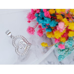 Zawieszka srebrna serce z cyrkoniami z literką B