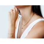 Złocony naszyjnik srebrny z kulką