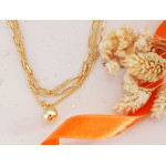 Złocony naszyjnik srebrny z kulką