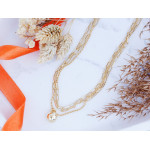 Złocony naszyjnik srebrny z kulką