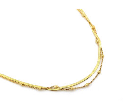 Srebrny naszyjnik pozłacany z regulacją