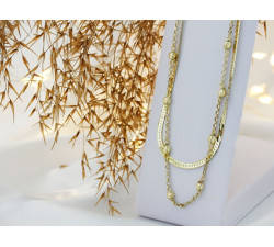 Srebrny naszyjnik pozłacany z regulacją