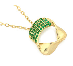 Pozłacany srebrny naszyjnik z wisiorem