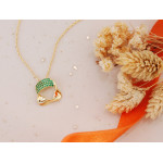 Pozłacany srebrny naszyjnik z wisiorem