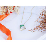 Pozłacany srebrny naszyjnik z wisiorem