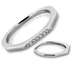 Srebrny pierścionek nowoczesny, minimalistyczny