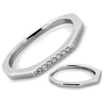 Srebrny pierścionek nowoczesny, minimalistyczny