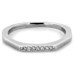 Srebrny pierścionek nowoczesny, minimalistyczny